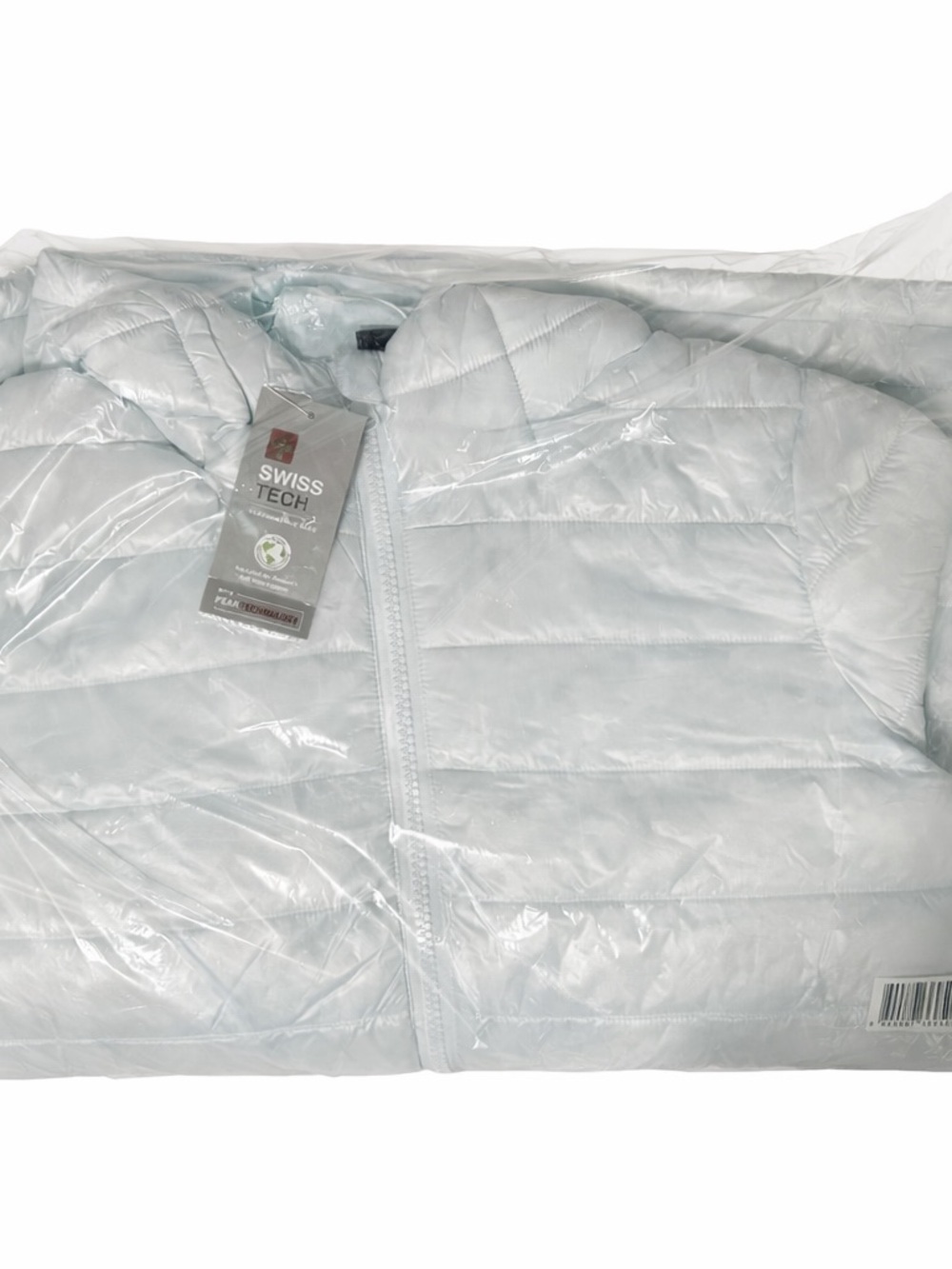 Swiss Tech Pale Blue Lightweight Packable Puffer Jacket